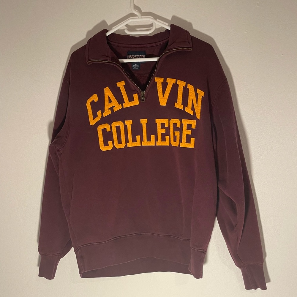 calvin college quarter zip sweatshirt